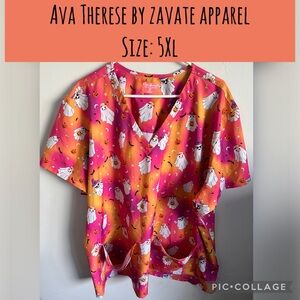 Ava Therese by Zavate Apparel Women's Pink and Orange Top